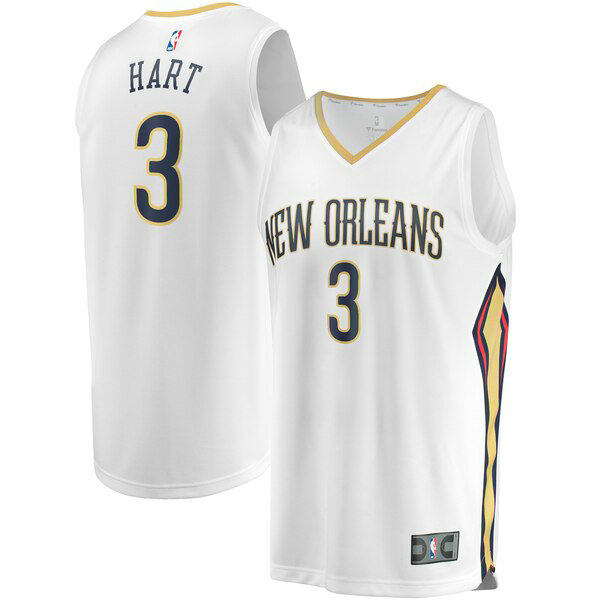 Maillot New Orleans Pelicans Homme Josh Hart 3 Association Edition Blanc